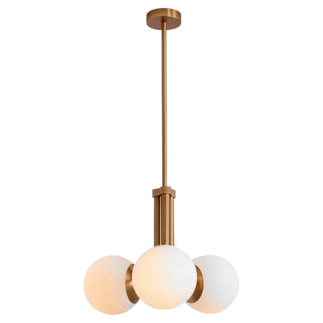 Tubular SM Brass Pendant Light 3 by Schwung For Sale