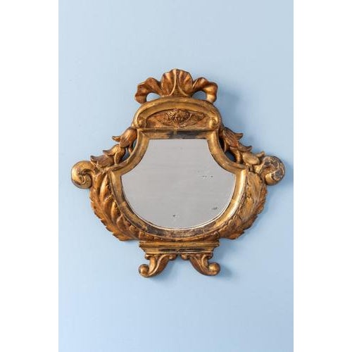 Glass Italian Gilt Gesso Mirror, Late 19th Century For Sale - Image 7 of 7