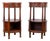 Antique Pair of Tall Round Side Tables For Sale