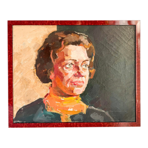 1960's Woman Portrait Oil Painting