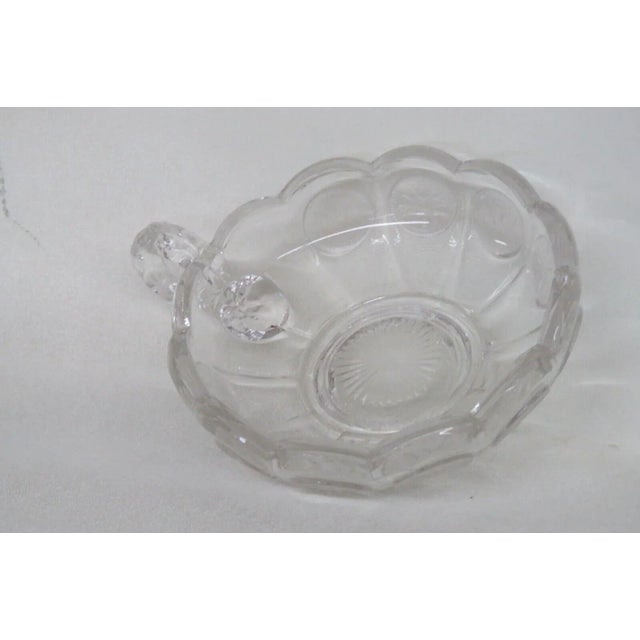 Transparent Fostoria Coin Glass Clear Eagle and Torch Nappy Candy Dish With Handle For Sale - Image 8 of 8
