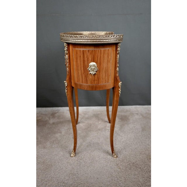 Small Transition Marquetry Coffee Table, 1940 For Sale - Image 9 of 18