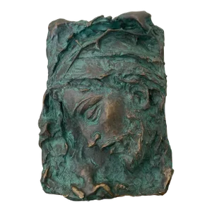 Antique Italian Bronze Religious Plaque Sculpture