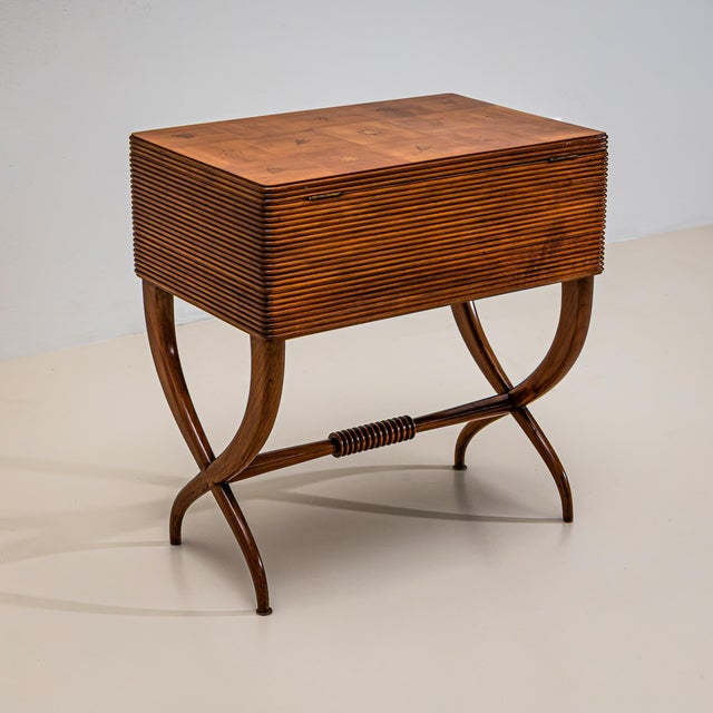 Brown Sewing Cabinet by Luigi Scremin, Italy, 1930s For Sale - Image 8 of 8