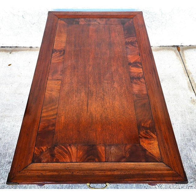 Mid-Century Modern MCM Vintage Wood Inlay Extendable Coffee Table Rolling For Sale - Image 3 of 17