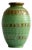 Scandinavian Green Glazed Relief Vase by Erik Mornils for Nittsjo, Sweden, 1940s For Sale