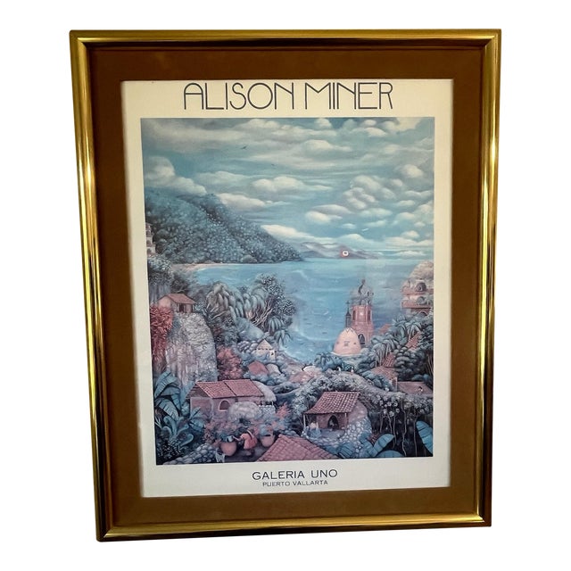1990s Vintage Alison Minor Serigraph Art Print, Framed For Sale