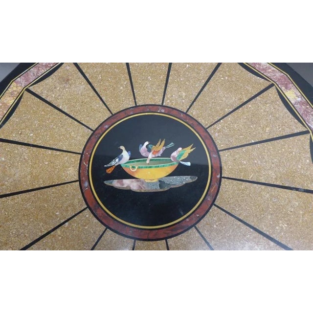 Grand Tour Antique Bronze Grand Tour Pietra Dura Center Table For Sale - Image 3 of 10