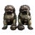 Pair of Large Chinese Cloisonné Enamel Buddhist Lion Statues For Sale
