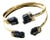 Tourmaline and Double Wire Gold Plated Bracelet For Sale