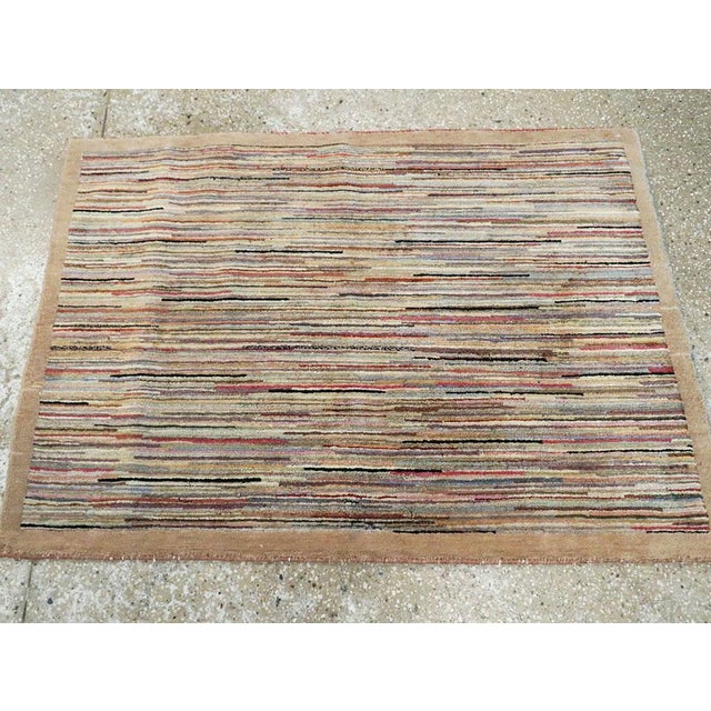 Galerie Shabab Collection Mid-20th Century Chinese Art Deco Throw Rug For Sale In New York - Image 6 of 9
