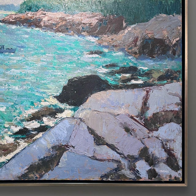 Post Impressionist 1990s Pascucci Landscape Oil Painting, Framed For Sale - Image 3 of 4
