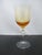 Vintage Denby Aurora Amber crysta wine glass set of 3, manufactured by Krosno in Poland. Amber ombre bowl with clear stem....