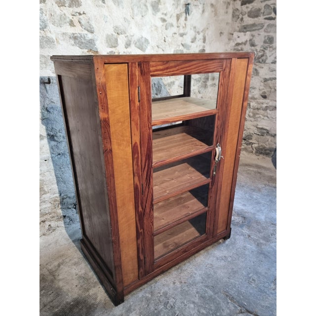 Antique Belgian Display Cabinet in Pine, 1920s For Sale - Image 15 of 16