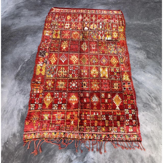1980s Authentic Vintage 7x11 Ft Moroccan Rug For Sale - Image 5 of 9