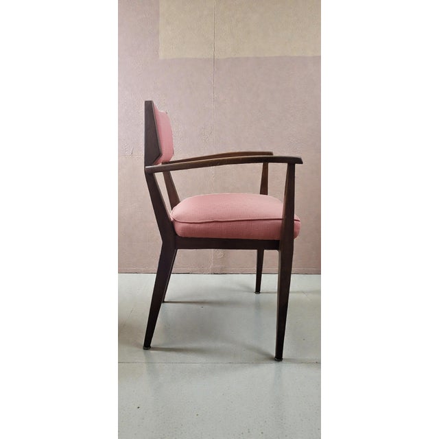 Wood Upholstered Rosewood Armchair, 1950s For Sale - Image 7 of 10