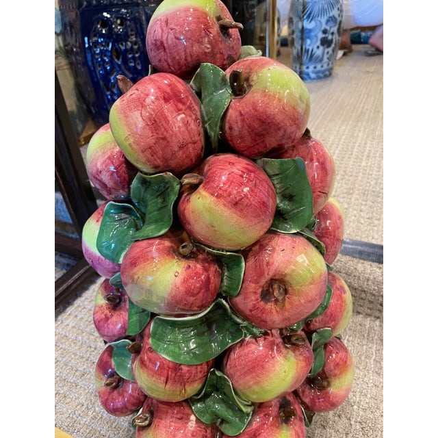 Italian Late 20th Century Italian Ceramic Apple Centerpiece For Sale - Image 3 of 6