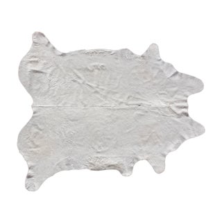 Natural White Brazilian Cowhide - 6'4" X 7'5" For Sale
