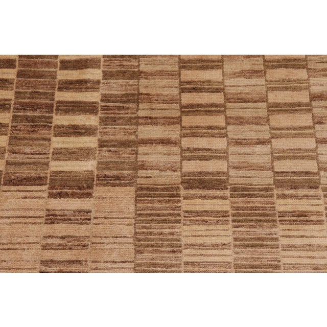 Contemporary Gabbeh Brown/Green Wool Rug - 9'11'' X 13'7'' For Sale In New York - Image 6 of 10