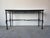 Mid-Century Modern 1980’s Vintage Giacometti-Style Iron and Glass Top Console Table For Sale - Image 3 of 12