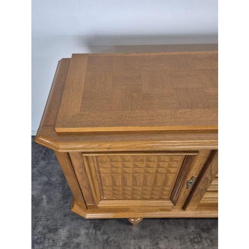 Light Oak Sideboard with Diamond Points, 1950s For Sale - Image 4 of 8