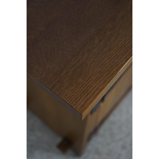 Stickley Arts & Crafts Oak Roycroft Server For Sale - Image 9 of 18