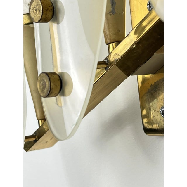 Wall Lamps in Satin Glass and Brass, 1960, Set of 2 For Sale - Image 15 of 18