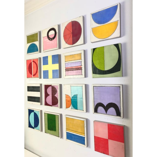 Encaustic Collage Installation by Gina Cochran - "The Enthusiast" - 16 Pieces For Sale - Image 18 of 18