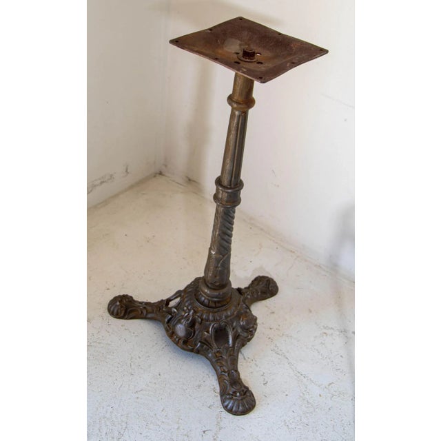 1920s Antique French Cast Iron Pedestal Bistro Table Stand. Beautiful quality bistro table pedestal from France, made from...