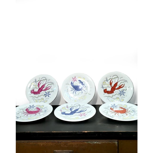 Swedish Plates from Hackefors, 1960s, Set of 6, in Flawless conditions. Designed 1960 to 1969 This piece has an...