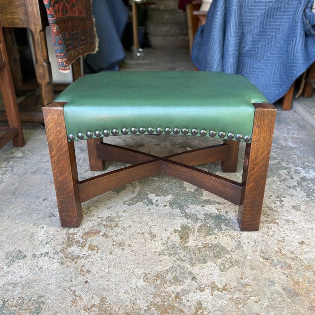 Mission 1990s Stickley Mission Oak Eastwood Ottoman or Stool For Sale - Image 3 of 12