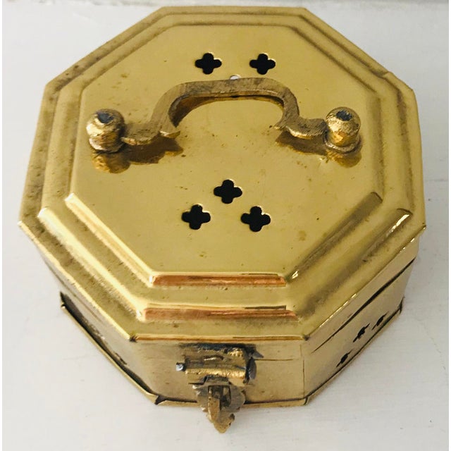 Boho Chic Vintage Brass Cricket Box* For Sale - Image 3 of 5