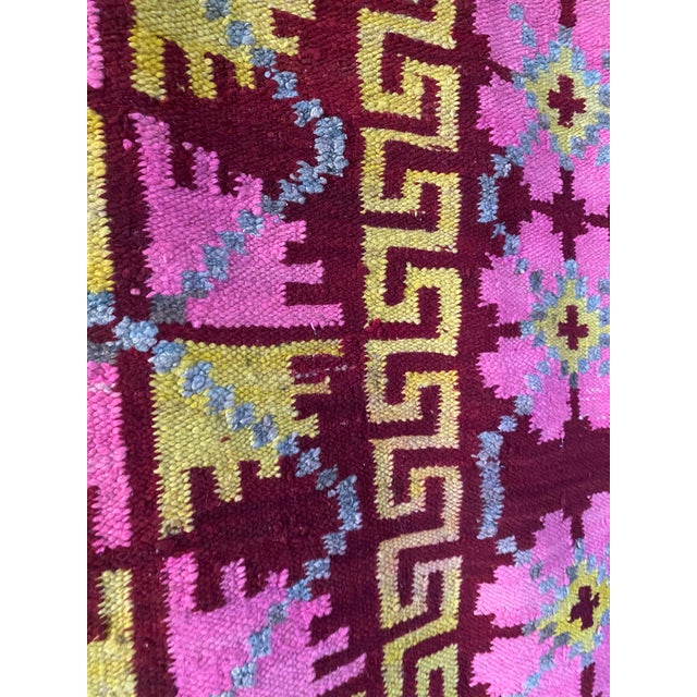 Textile C. 1977 Vintage Peruvian Andean Handwoven Wool Textile Wall Hanging (69" X 61") For Sale - Image 7 of 11