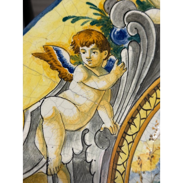Massive Early 20th Century Italian Majolica Bacchanalian Scene Platter For Sale - Image 14 of 18