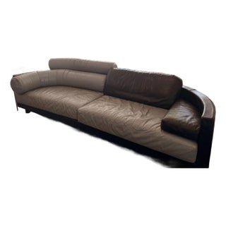 1990s Pace Collection I4 Mariani “Molto+Di” Leather Sofa For Sale