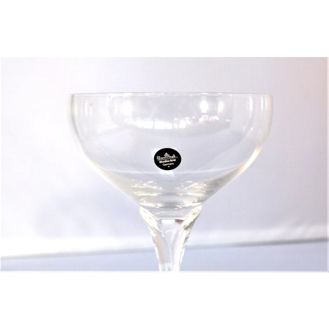 1990s Rosenthal Champagne Coupe Crystal Glasses- Set of 4 For Sale - Image 4 of 5