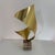 Sculptural abstract brass sculpture by Curtis Jeré. It’s is signed and dated 1981 and sits on a beautiful marble cube base.