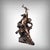 This bronze sculpture with a brown patina powerfully embodies the heroic aesthetic characteristic of Buck McCain’s work....