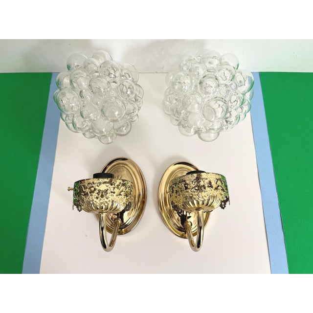 1960s Bubble Glass Sconces, Pair For Sale - Image 14 of 17