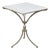 Italian Midcentury Steel Table with White Marble Top and Tripod Base For Sale