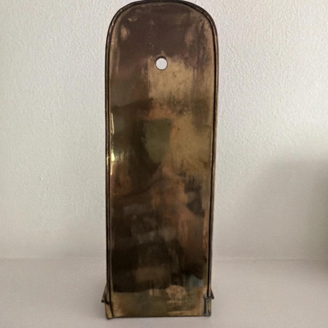 1970s Vintage Brass Decorative Wall Scone and Brass Candle Holder For Sale - Image 5 of 5