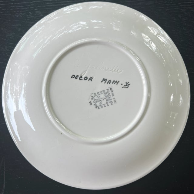 1970s La Galinette French Fish Plate For Sale In Miami - Image 6 of 7