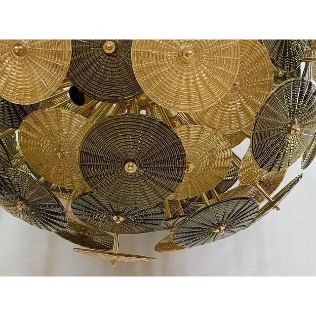 Metal Mid-Century Murano Glass Sputnik Chandelier, 2000 For Sale - Image 7 of 9