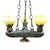 Aesthetic Movement Figural Bronze \Chandelier With Owl & Quezal Shades C1900 For Sale - Image 11 of 13