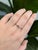 Contemporary Ceylon Purple Sapphire and Natural Diamonds Ring in Solid 14k Gold - Round 4mm, Size 6.75 For Sale - Image 3 of 12