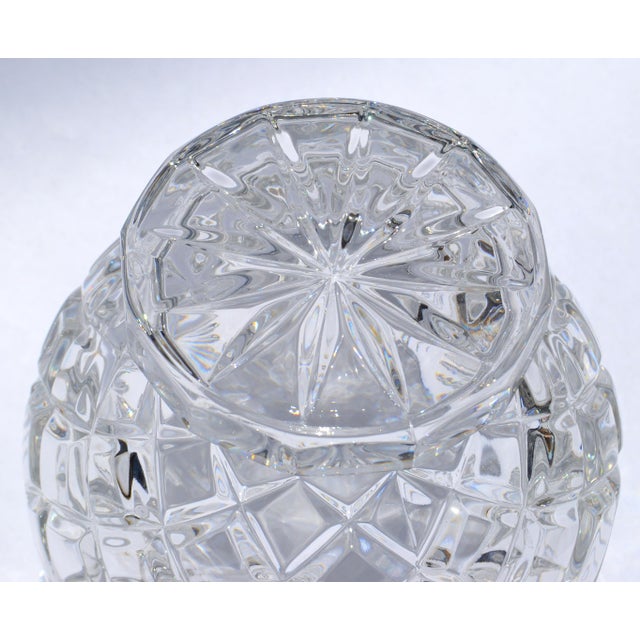 Mid 20th Century Waterford Style Boho Chic Heavy Crystal Bonbonniere Cookie Jar Bowl For Sale - Image 14 of 15