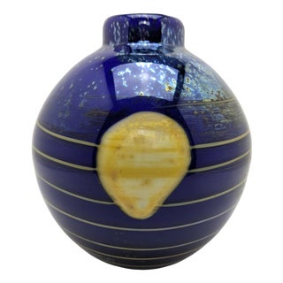 Large Vintage Studio Glass Vase by Jiri Suhajek for Cristallex, 1980 For Sale