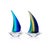 Amber Marisol 2-Piece Assorted Set Decorative Glass Sailboats, 8" For Sale - Image 8 of 8