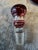 Early 20th Century Antique Red Cranberry Glass & White Etched Grapes & Leaves Oil/Vinegar Cruet/ Bottle For Sale - Image 5 of 10