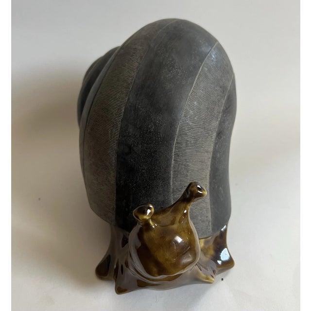 1990s Vintage Anthony Freeman McFarlin California Pottery 11" Snail Figurine For Sale - Image 5 of 7